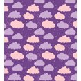 thumbnail image 3 of Ambesonne Cartoon Duvet Cover Sets, Clouds and Paint Splash, 2-King, Violet and Pale Salmon, 3 of 7