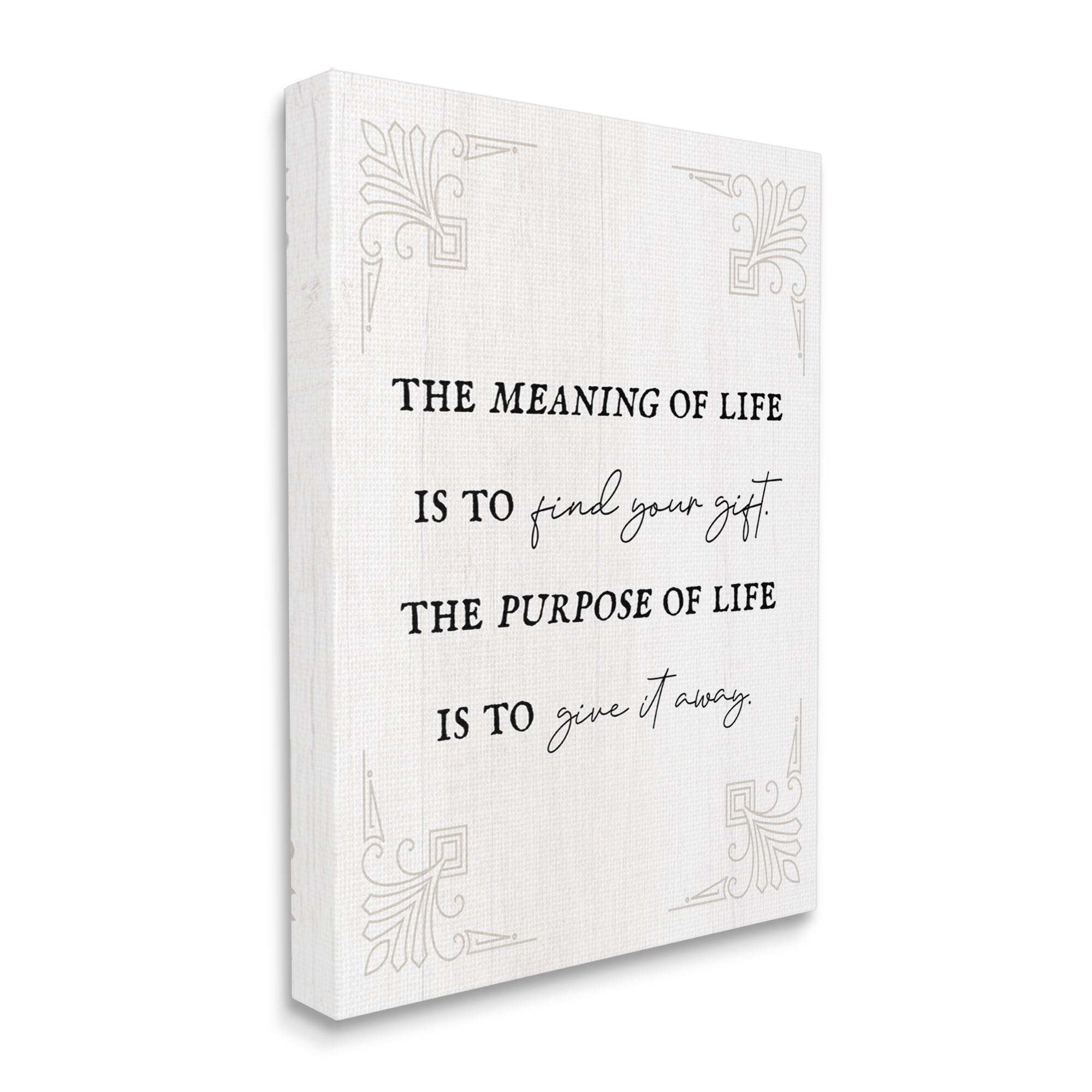 Stupell Industries Find Your Gift Phrase Inspirational Painting Gallery Wrapped Canvas Art Print Wall Art, 16 x 20