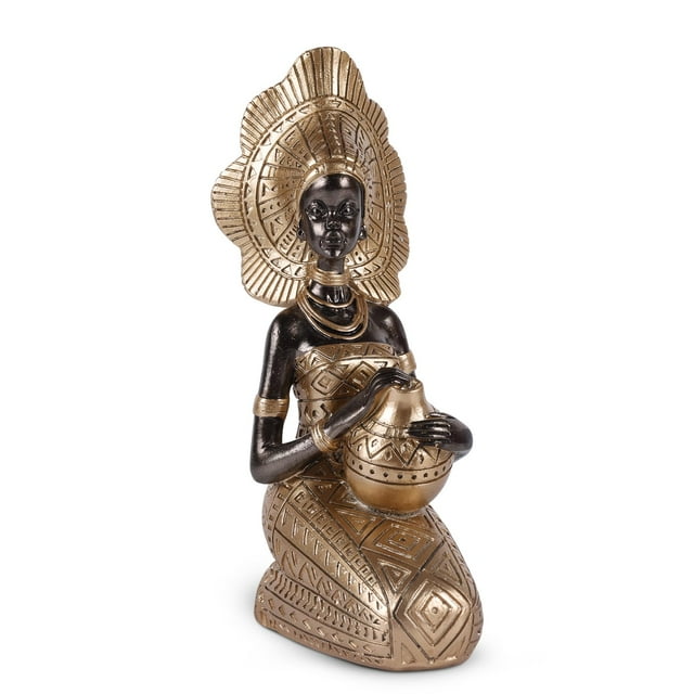 Estatuas únicas de dama africana con rica esencia tribal, esculturas para decoración del hogar, bodas y días festivos, exquisitas hechas a mano
