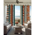 thumbnail image 4 of Bohemian Patterns Blackout Curtains for Bedroom Living Room, Retro Seamless Stitching 54 In Long Thermal Insulated Room Darkening Drapes Grommet Window Treatments, 42 x 54 In, 4 of 9