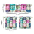 thumbnail image 6 of Kitchen Curtains and Valance Set 24 Inch Tier Pioneer Colorful Floral Curtains Small Drapes for Cafe Living Room Bathroom Farmhouse 3 Pieces Set Rod Pocket, 6 of 6