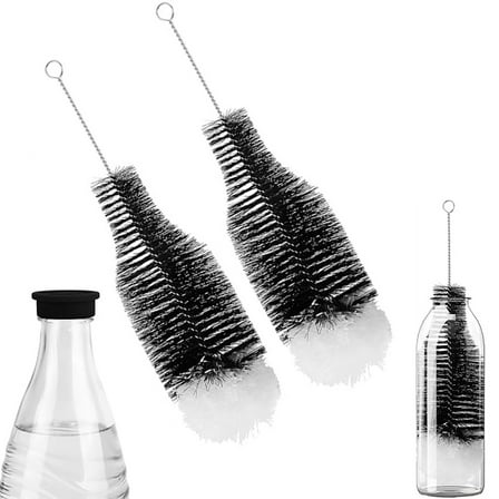 2pcs Bottle Brush for Soda Stream, Cleaning Brush with Soft Anti-Scratch Bristles Soda Bottle Cleaner Washing Tool Home Kitchen Use