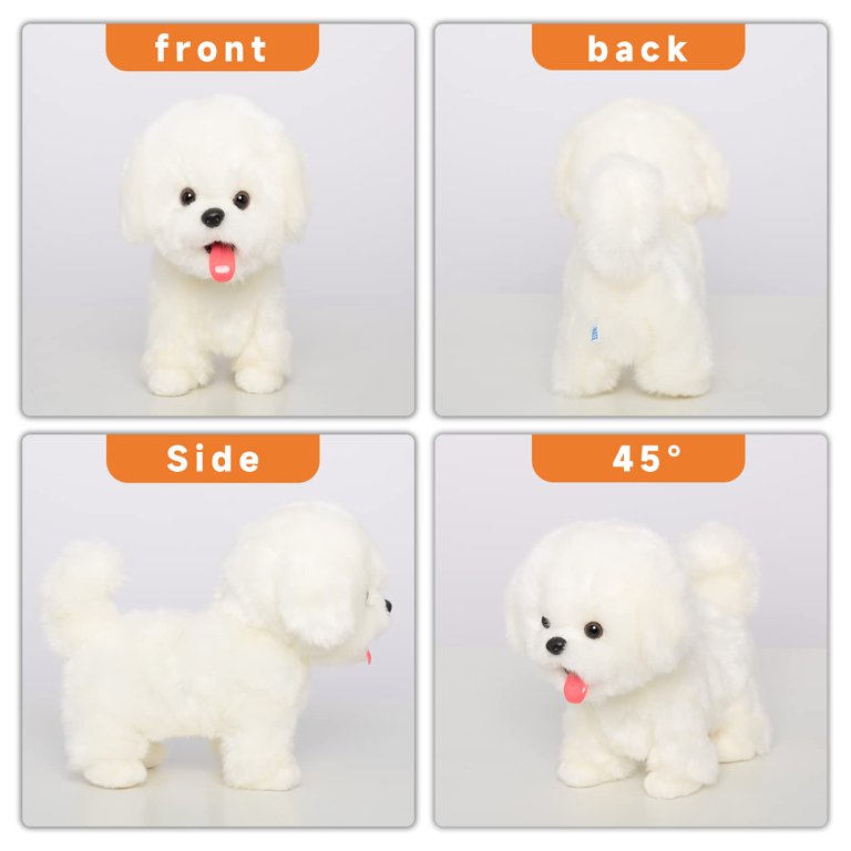 Plush Interactive Pomeranian Simulation Dog-Realistic Puppy Electronic Toy