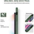 thumbnail image 4 of Liquid Silicone Case for iPhone 11, [Flat Edge Design] [Camera Protection] [Anti Fingerprint] 4 Layers Protect Scratch Proof Anti Drop Microfiber Phone Cover, 6.1", Green, 4 of 14