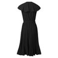 thumbnail image 5 of Tosmy Summer Dress Women's Wrap Midi Dress Casual Boho Deep V Neck Short Sleeve Ruffle Hem Split Beach Long Dresses Beach Vacation, 5 of 5