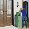 thumbnail image 4 of AECOJOY Package Delivery Boxes for Outside Parcel Drop Box Outdoor Storage Box Wall Mounted Express Mail Package Delivery Box 17" x 16" x 38.3" Green, 4 of 8