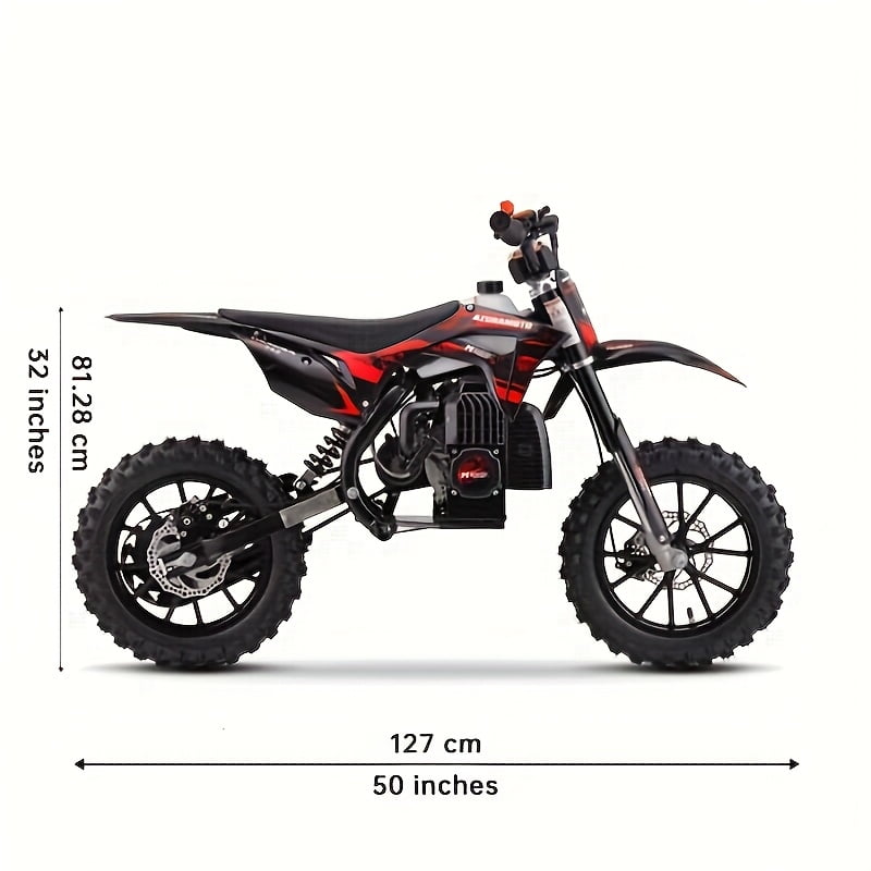 SAY YEAH Gas Dirt Bikes, 50cc 2-Stroke Gas Dirt Bike Dimensions:50x23x32 in,  EPA Approved Engine, Best Gift for Young Motorsport Enthusiasts Top Speed: 20 Mph