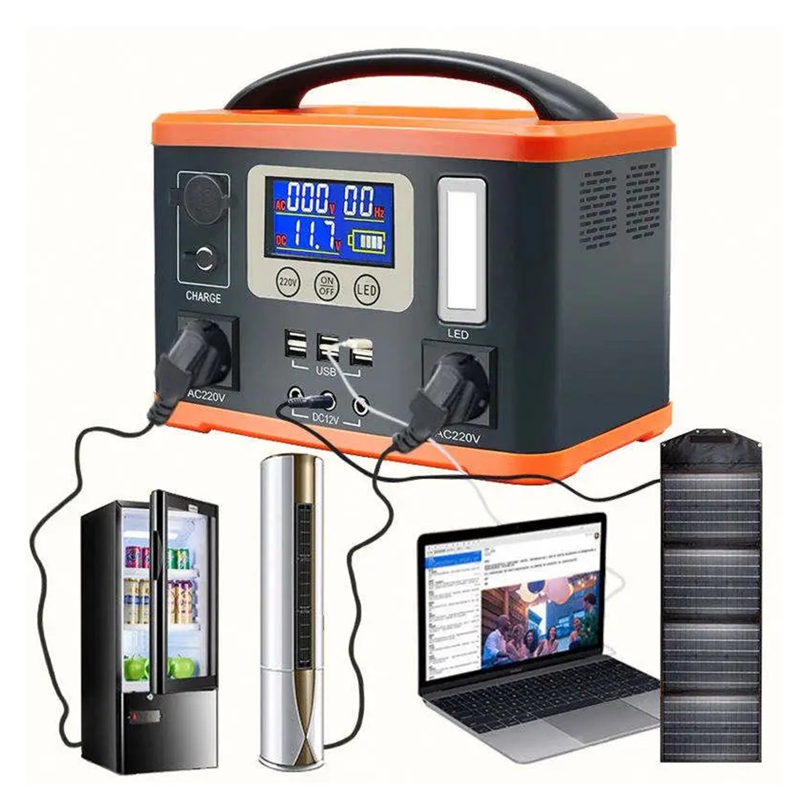 Solar panel mobile power charger 5000W 1500W 600W Solar Generator