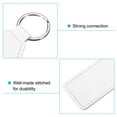 thumbnail image 4 of 4.3" PU Sublimation Keychain Blanks, Leather Key Fob with Rings for DIY Craft Car Key, White, 6 Pack, 4 of 6