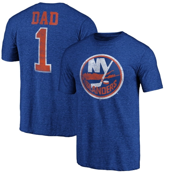 Men's Royal New York Islanders Greatest Dad Tri-Blend T-Shirt