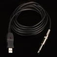 thumbnail image 3 of 3M USB Guitar Bass to USB Link Cable Adapter PC Recording USB Guitar Cable (Black), 3 of 4
