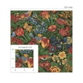 thumbnail image 4 of NextWall  Bird Floral Peel and Stick Wallpaper 20.5 in. W x 18 ft. L - Carmine & Blue Lagoon, 4 of 9