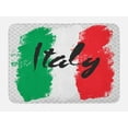 thumbnail image 1 of Italy Bath Mat, Hand Written Word on Italian Flag Colorful Arrangement Grunge Background Print, Plush Bathroom Decor Mat with Non Slip Backing, 29.5" X 17.5", Multicolor, by Ambesonne, 1 of 2