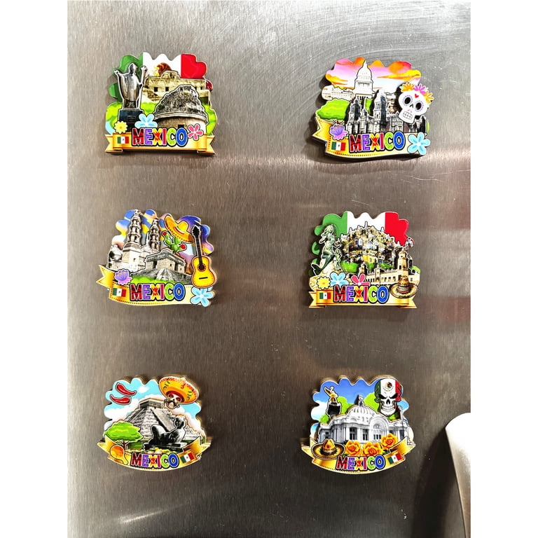 6 Pieces Mexico 3D Fridge Magnet, Refrigerator Magnets, Mexican