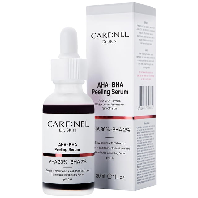 Serum CARE: Solución exfoliante NEL AHA BHA 30 ml con ácido hialurónico
