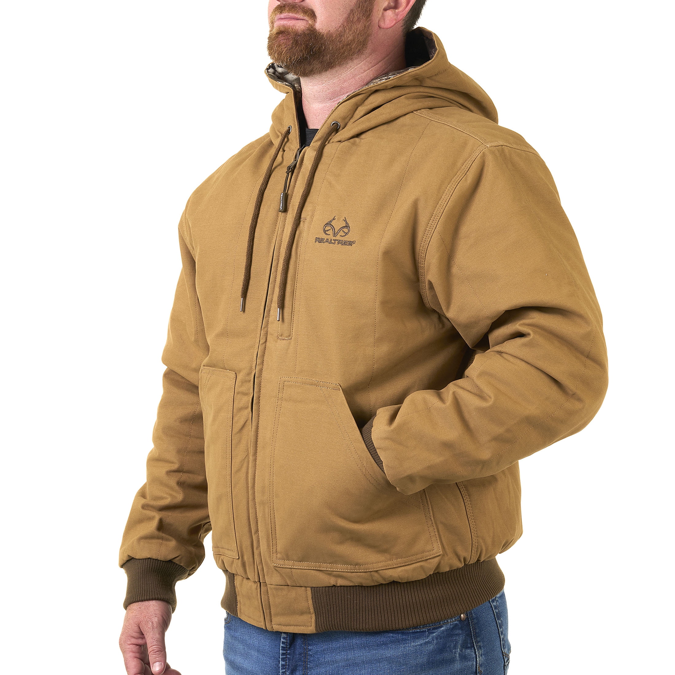 Realtree APX Men's Reversible Work to Hunt Jacket, Bomber, Sizes S-3XL