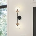 thumbnail image 4 of Nuvo Lighting - Axis - 2 Light Wall Sconce-Matte Black/Brass Finish, 4 of 8