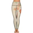 thumbnail image 2 of Women's High Waisted Yoga Leggings with Pockets，Bohemian Color，Tummy Control Non See Through Workout Athletic Running Yoga Pants, 2 of 6