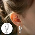 thumbnail image 5 of 4pcs Earrings Set for Women Multipack, Dainty Earrings Stack Set Trendy Silver, 5 of 5