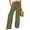 🔥 Green, variant on Sentmoon Petite Pants Solid Color Drawstring High Elastic Waist Women's Activewear Oversized Relaxed Fit Linen Wide Leg Active Lightweight Summer Pants Women Hawaii for Everyday Casual Wear