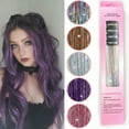 thumbnail image 4 of Xloro Glitter Hair Tinsel Clip-In Kit Colorful Sparkling Hair Extensions Accessories for Women Festival Party Performance & Event Hair Decor (1Pack 20"), 4 of 9