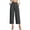Dark Gray, variant on Women's High Waisted Cargo Pants Solid Color Loose With Pockets Casual Work Culotte Pants