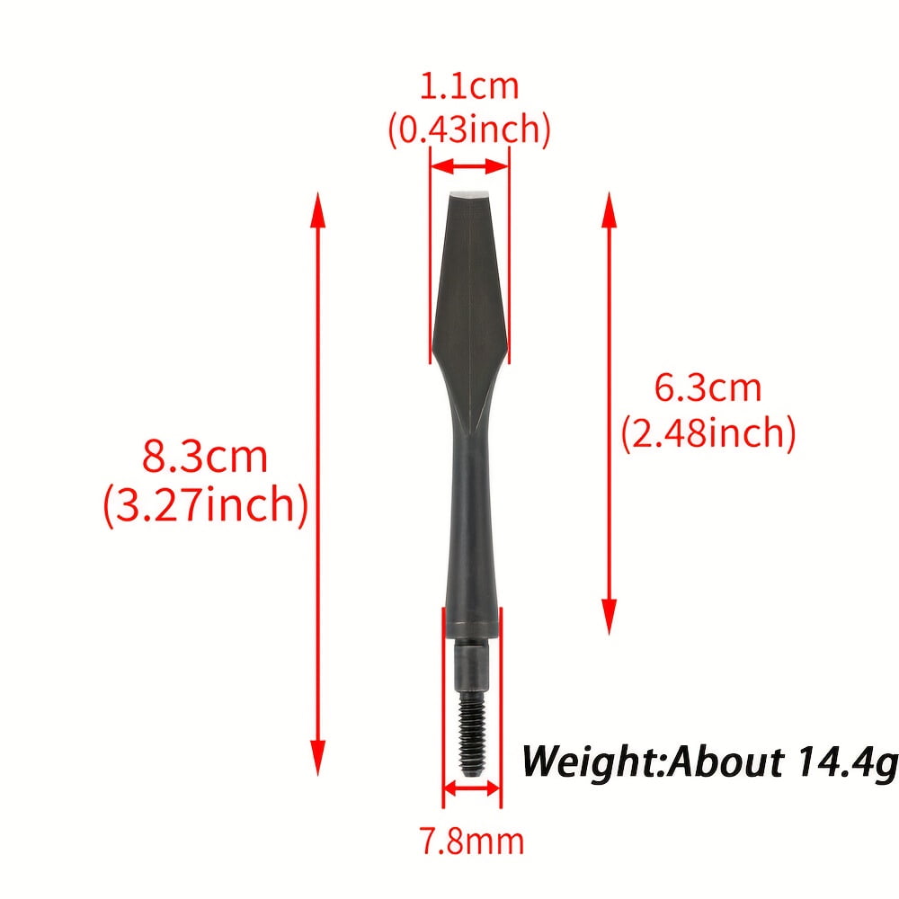 6pcs Black Steel Broadhead Arrows with Wooden Shafts - Screw-In Tip for Crossbow Compound Recurve & Longbow Hunting - Traditional Arrowhead Design for Precision Archery Archery Accessories