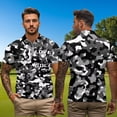 thumbnail image 5 of Binienty Camo Golf Matching Golf Shirts for Couples Soft Comfortable Men Women Funny Couple Golf Shirts Stylish Quarter Zip Pullover for Workout Sports Daily Wear, 5 of 7