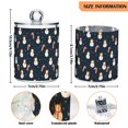thumbnail image 5 of Yayeee 2 Pack Qtip Holder Bathroom Cotton Swab Canister with Lid Clear Dispenser Set, Playful Winter, 5 of 6
