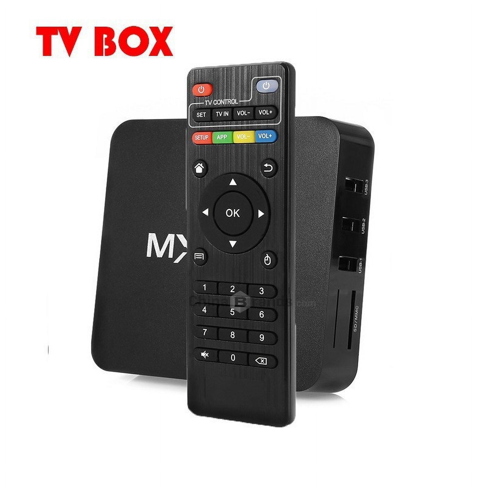 4GB+32GB Android TV Box, 4K HD TV Box with Infrared Remote Control (4GB+32GB,US PLUG)
