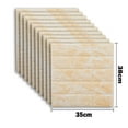 thumbnail image 3 of 10/20 piezas de pegatinas de pared de espuma 3D autoadhesivas para decoración de habitaciones, papel tapiz de ladrillo impermeable para despegar y pegar para decoración de interiores, 3 of 5