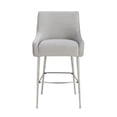thumbnail image 3 of TOV Furniture Beatrix 30.7" Velvet Bar Stool in Pleated Light Gray, 3 of 5