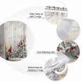thumbnail image 3 of Christmas Shower Curtain, 66" x 72", Winter Snowfall Forest Bough Cardinal Berries Waterproof Bathroom Curtain Washable Shower Curtain Set with 12 Hooks, 3 of 6
