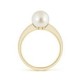 thumbnail image 2 of ANGARA South Sea Cultured Pearl Reverse Tapered Shank Ring in 14K Yellow Gold for Women | June Birthstone, Birthday, Anniversary, Jewelry Gift for Women | Pearl Ring, 2 of 9