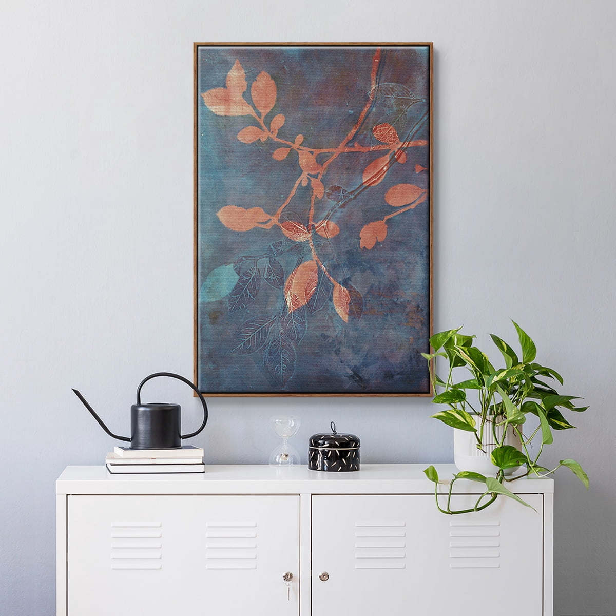 Branching Out XVIII Framed Premium Gallery Wrapped Canvas - Ready to Hang - 25 x 37 - Walnut Floating Frame