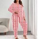 thumbnail image 1 of TaTaai Women's Plus Size Long Sleeve Lounge Set, Printed Two Piece Outfit, Loose Fit Casual Loungewear, Soft Home Wear Gift, 1 of 5