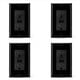thumbnail image 1 of 4X Tomacorriente GFCI de 15 Amperios, Tomacorriente Eléctrico GFI de Autoprueba, Receptáculo GFCI Resistente A Manipulaciones con Placa de Pared Negra, 1 of 3