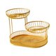 thumbnail image 3 of Canasta de frutas moderna, soporte para encimera, cesta de almacenamiento de alambre de metal. L oro, 3 of 9