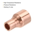 thumbnail image 4 of Uxcell Reducing Copper Coupling Fitting Straight with Sweat End, 1/2 x 1/4 Inch ID for Refrigeration Adapter, 4 of 6