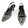 thumbnail image 4 of JENN ARDOR Slingback Kitten Low Heels Pointed Closed Toe Buckle Strap Dress Shoes Wedding Work Pumps, 4 of 5