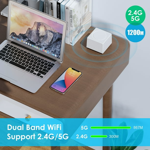 Repetidor de malla Mesh WiFi Extender Booster Puerto de red Gigabit completo con cable de red para el hogar JShteea Nuevo Bodega Aurrera en linea