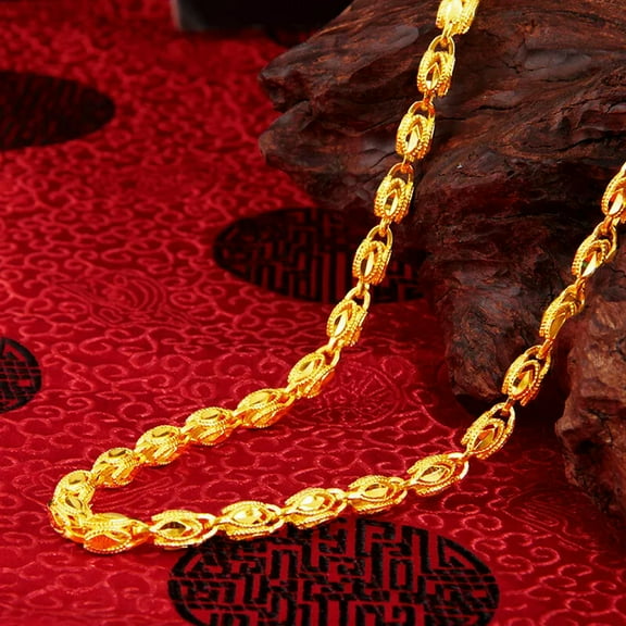 K-KED Men's Chain 22K 23K 24K Thai Baht Gold Filled Yellow GP Necklace Jewelry