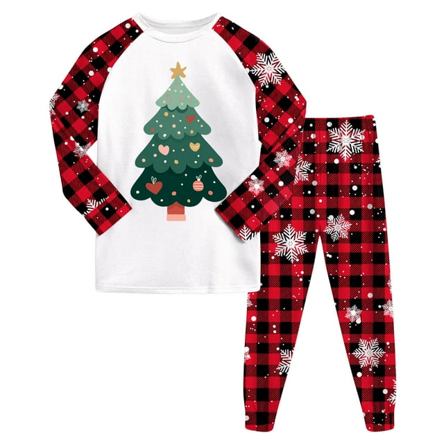 Huesdet Costume pour Garçons et Filles Tout-Petits Pantalon Long Manches Longues Col Rond Imprimé 3D (2-3 Ans, Rouge Melon D\'eau)