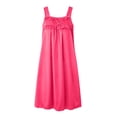 thumbnail image 5 of ZyeKqe Nightgown for Women Sleeveless Ruffled Bow Lightweight Loose Comfy Casual Loungewear Sleep Shirts Midi Dress, 5 of 7