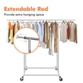 thumbnail image 4 of BAOKALER Clothes Storage Free Standing Modern Double Rods, Silver, 4 of 13
