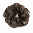 thumbnail image 3 of Benehair Messy Bun 100% Human Hair Pieces Extensions Scrunchies Updo Chignons Remy Hair Elastic Band Wavy Curly Soft Browm US, 3 of 9