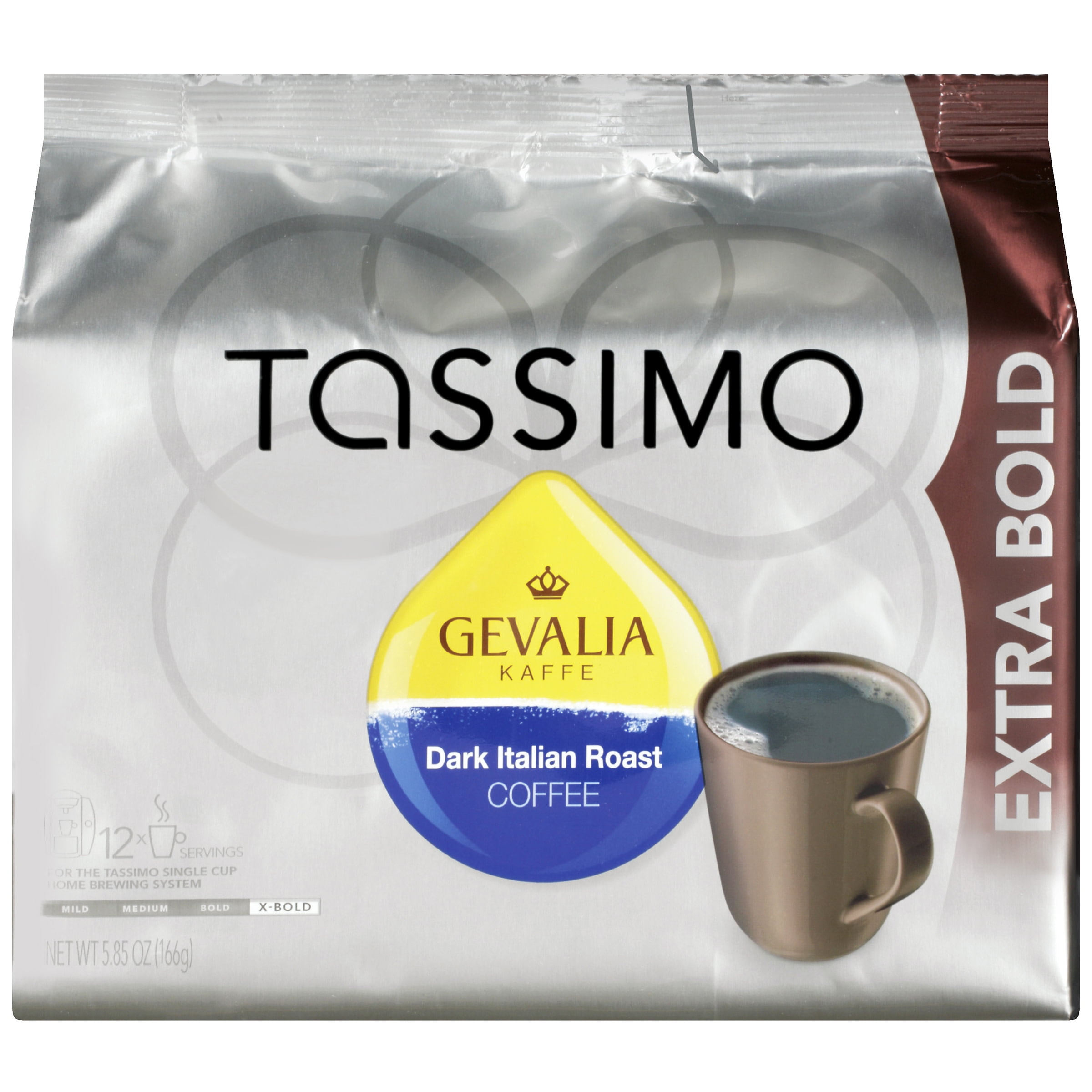 Tassimo Gevalia Dark Italian Roast Extra Bold Roast Coffee TDiscs for