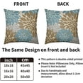 thumbnail image 4 of Light Brown Blue Pillow Covers 20X20 Inch Set of 2, Spring Summer Floral Dahlia Flower Cream Decorative Throw Pillow Covers Outdoor Modern Farmhouse Cushion Case for Home Couch Sofa Bed Decor, 4 of 5