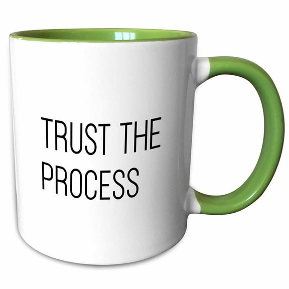 3drose, Trust the Process, 11oz Two-tone Green Mug