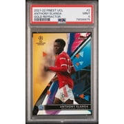 Graded 2021-2022 Topps Finest UEFA Champions League Anthony Elanga #2 Gold Refractor PSA 9